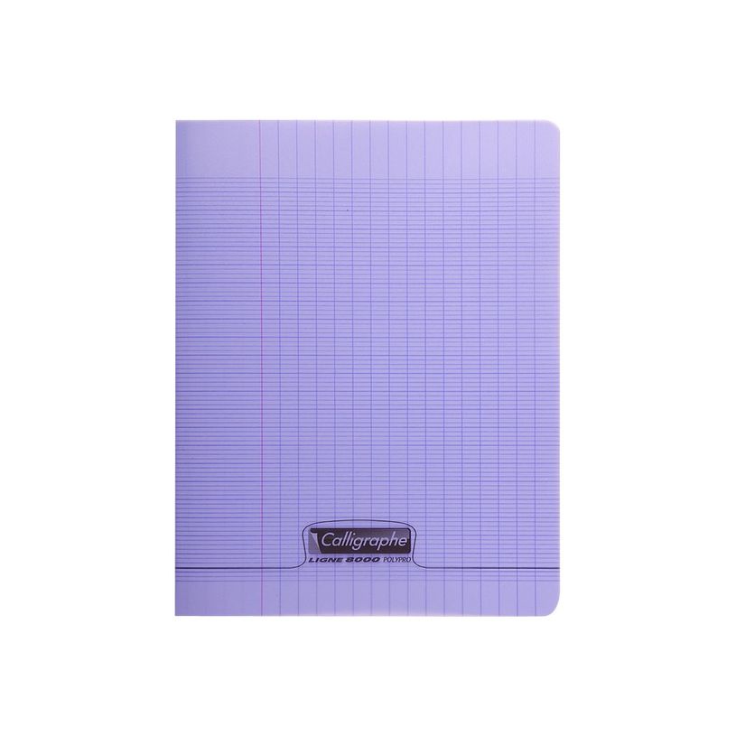 2012349449844-Calligraphe 8000 - Cahier polypro 24 x 32 cm - 48 pages - grands carreaux (Seyes) - violet-P_79440102_1-0
