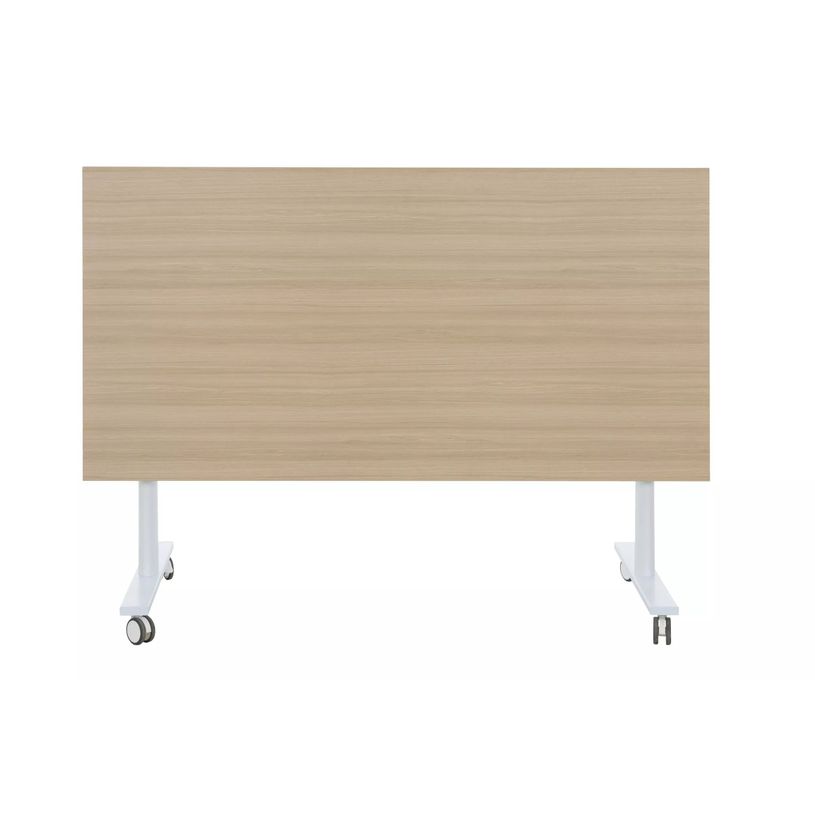 3483600874726-Table de réunion mobile et rabattable YES ! - 180 cm - Pieds blancs - Chêne-P_79440958_3-2