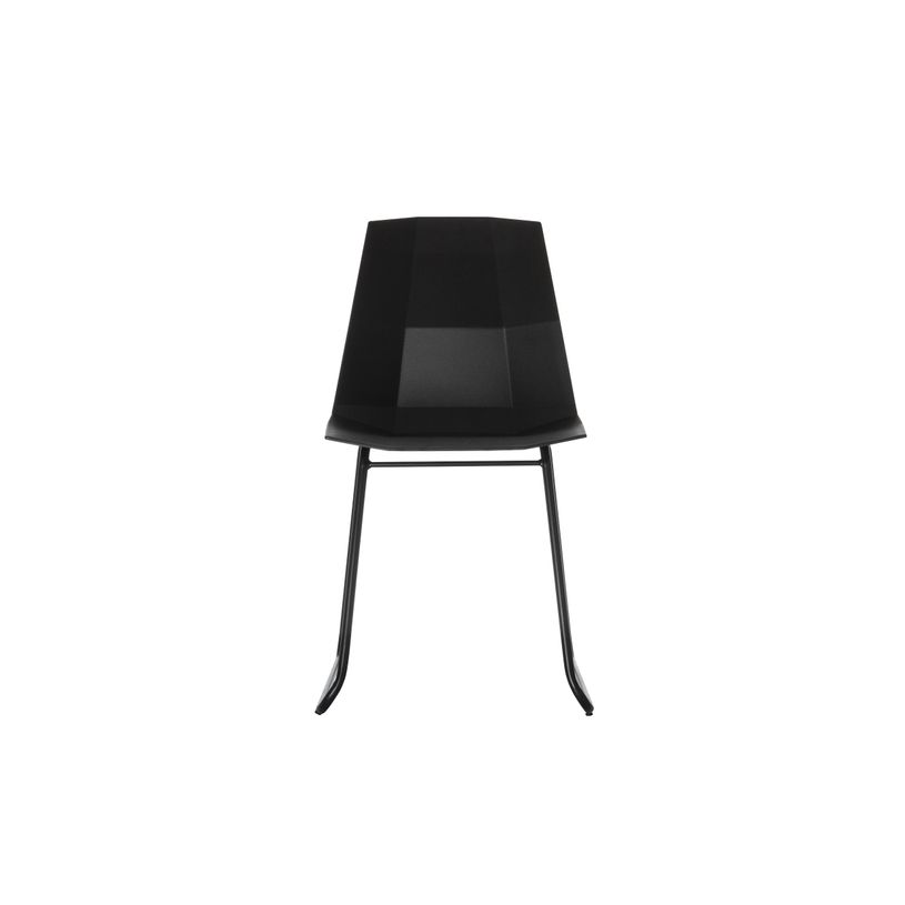 3660141232578-Lot de 2 chaises CUBE - Pieds trapèzes acier noir - assise noire-P_79441230_1-0