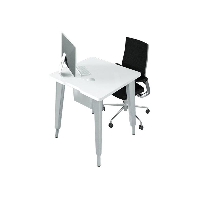 2012349455524-Bureau EVIDENCE - 80 cm - Pieds blancs - Plateau imitation hêtre-P_79441357_2-1