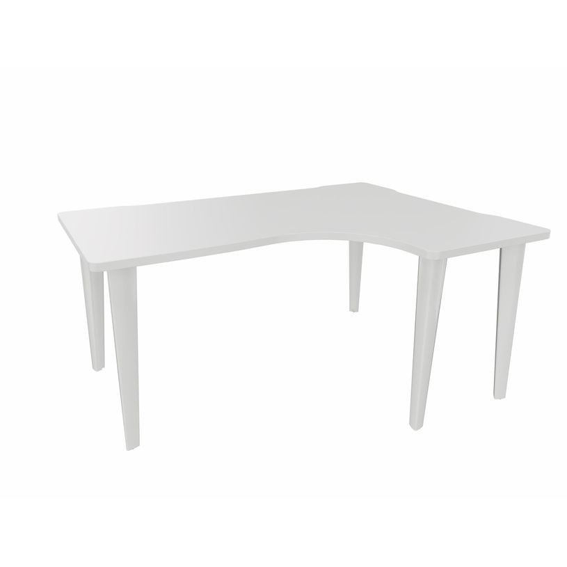 2012349455746-Bureau compact 90° à droite EVIDENCE - Pieds blancs - Plateau blanc-P_79441368_1-0