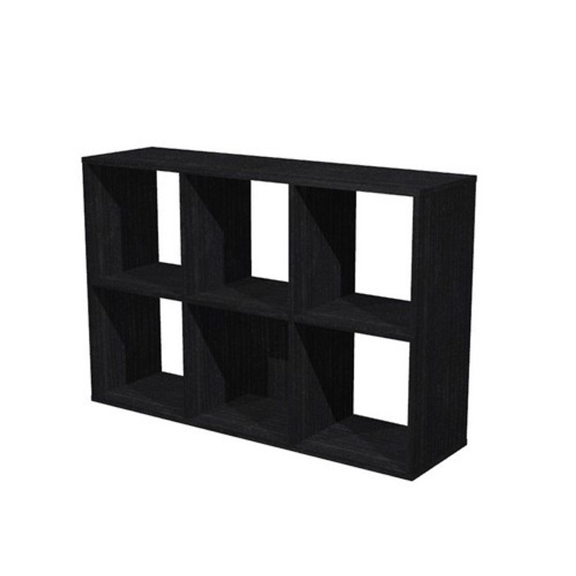 7331910005742-Bibliothèque modulaire MAXICOLOR - 6 cases - frêne noir -P_79441463_1-0