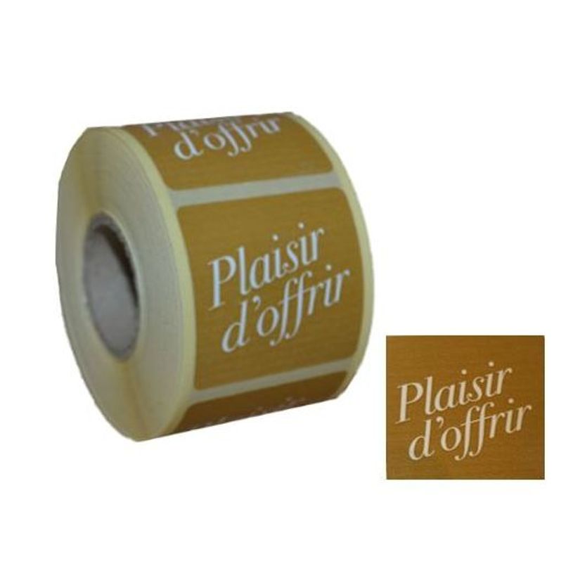 3664233003169-Logistipack - Etiquette cadeaux Plaisir d'offrir kraft - 35 mm-P_79442654_1-0