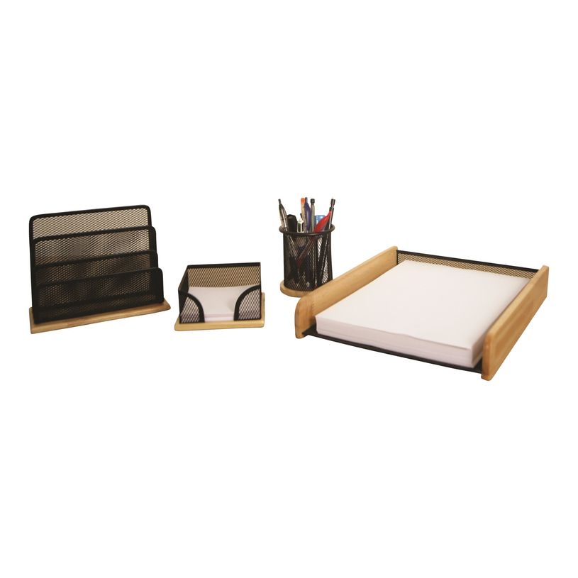 3386177056802-Pierre Henry - Parure de bureau métal/bois-P_79444535_1-0