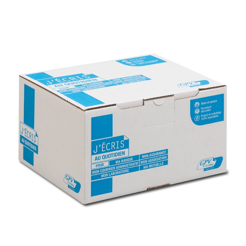 3250650042661-GPV - 500 Pochettes Enveloppes C5 162 x 229 mm - 90 gr - sans fenêtre - blanc - bande adh