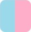 bleu/rose